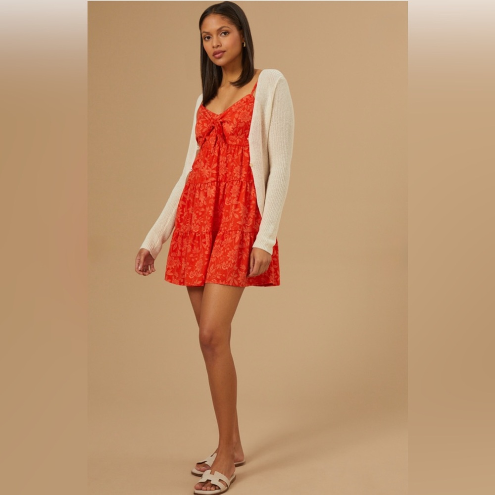 NWT Altar’d State Ruby Tiered Mini Dress